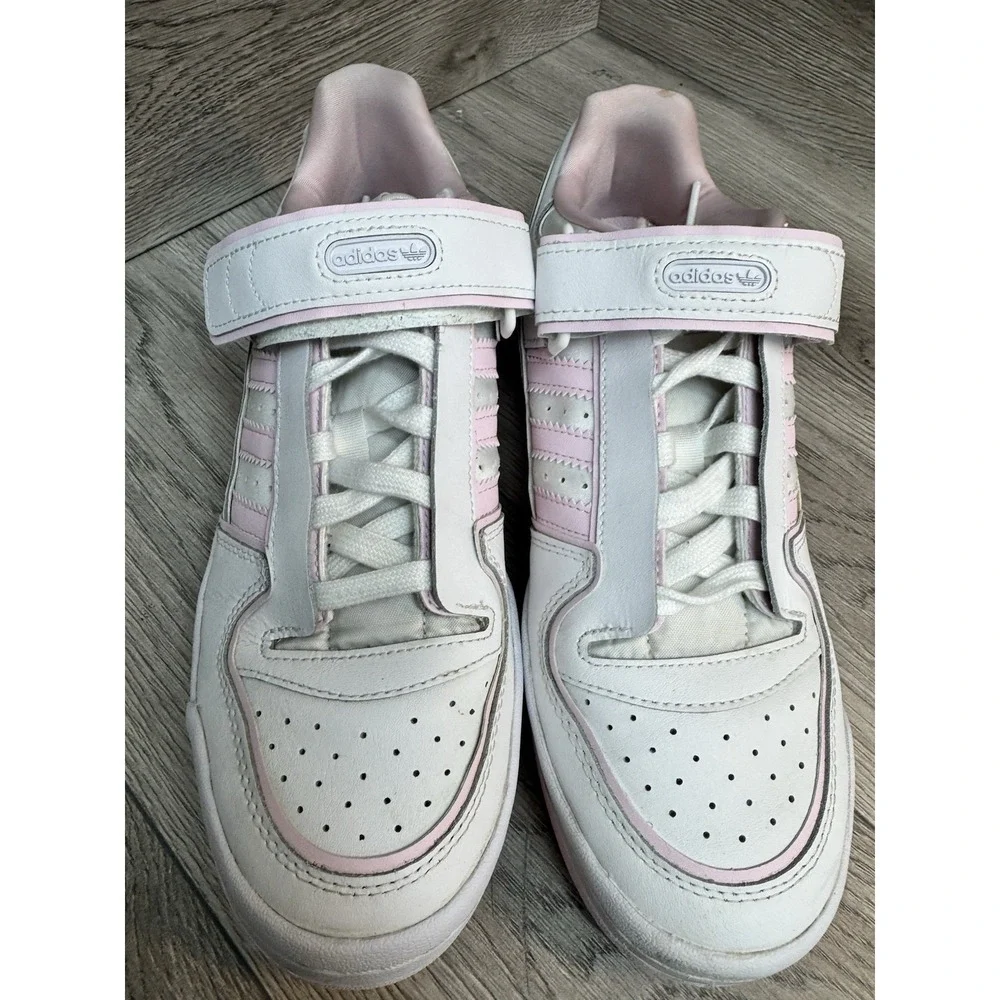 Adidas Forum Plus  Low White  Pink Womens Sz 9 GX5073 Sneakers Shoes